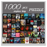 Stephen King Horror Novels 1000 Pieces Large Jigsaw Puzzles for Adults and Teens Ages 12 and Up Intellectual Puzzles Personalized Gift Ideal for DIY,Relaxation,Hobby,Entertainment 19.7x27.6 Inches BAIMAN