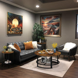 Recaceik Coffee Table Set, Coffee Table & Two End Side Table, Modern 3-Piece Living Room Table Set for Office, Living Room, Apartment, Small Space, Easy Assembly Furniture, Rustic Brown Recaceik