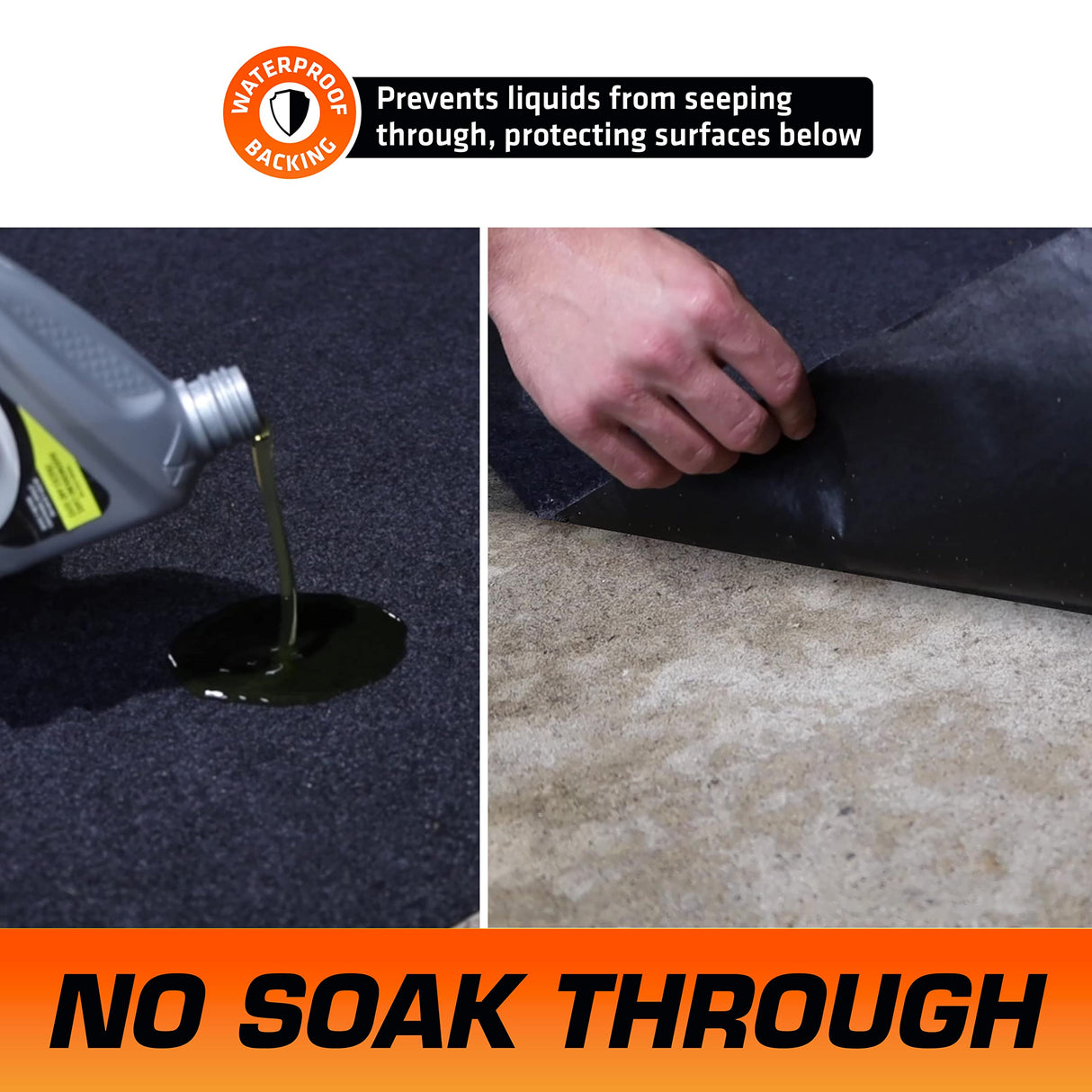 Armor All Premium Oil Spill Mat, Garage Floor Maintenance Mat (30" x 59"), Absorbent Oil Pad, Reusable, Washable, Durable, Waterproof Backing Contains Liquids, Protects Surface (USA Made) Drymate