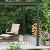 MIRADOR 111S Louvered Pergola Gazebo, 10Ft x 20Ft, Full Aluminum Frame, Adjustable Roof, Outdoor, Durable, White MIRADOR