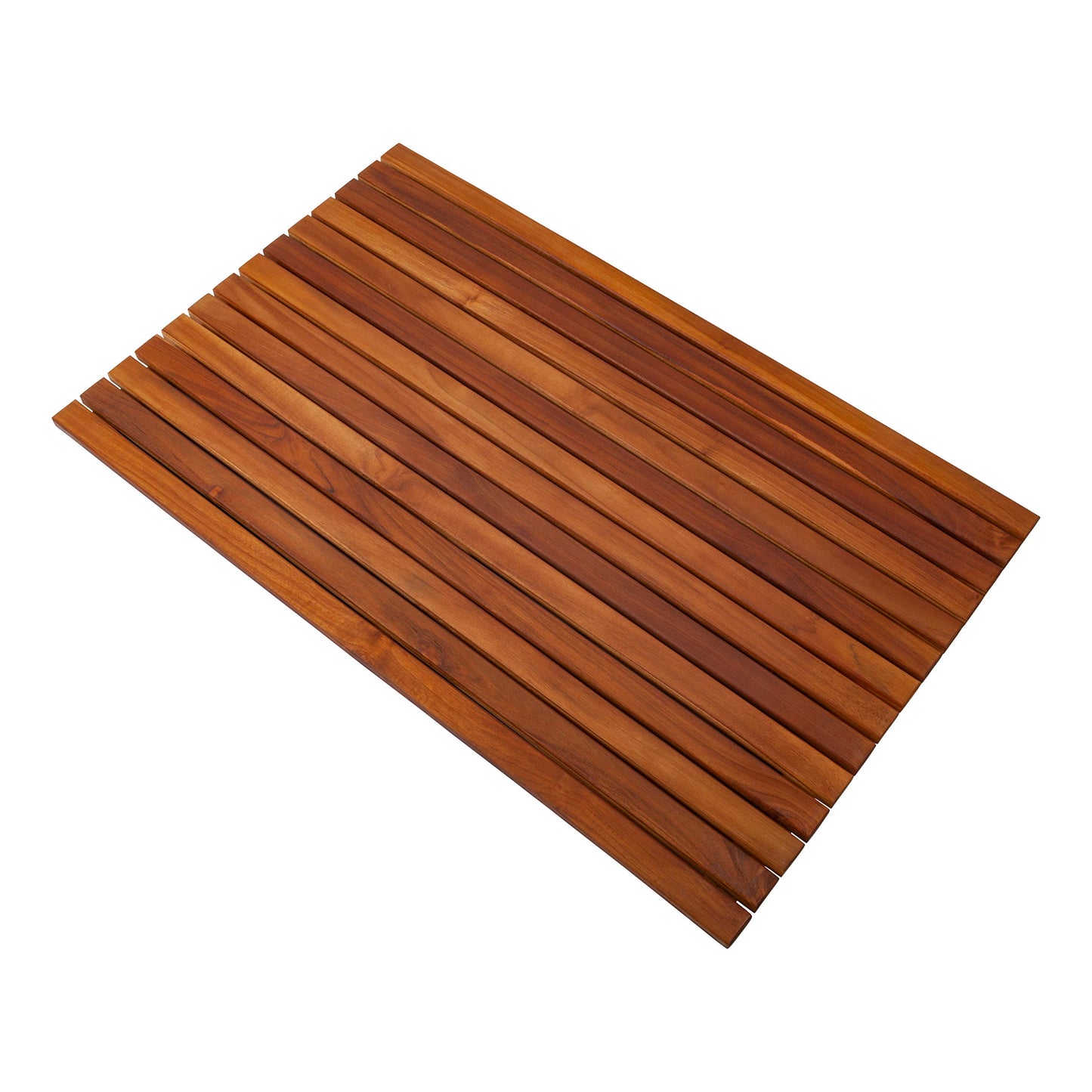 Nordic Style Premium Teak Shower and Bath Mat for Indoor and Outdoor Use - Non-Slip Wooden Platform for Spa, Sauna, Pool, Hot Tub - Flooring Decor