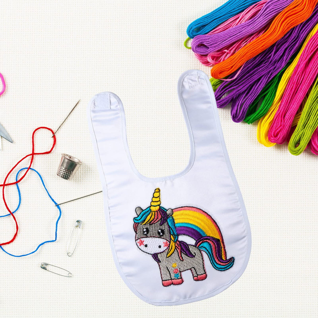 Geyoga 20 Pieces Sublimation Blanks White Bibs for Baby Decorating Washable Reusable Fabric Bibs (White) Geyoga