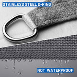 SUNLAX Sun Shade Sail 14' x 14' x 14' Dark Grey Triangle Canopy Sail Shade Cover UV Block Permeable Sunshade Outdoor for Patio Backyard (We Make Custom Size) SUNLAX