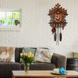 JOONIEHOUSE Traditional Black Forest Cuckoo Clock Wood Wall Clock - Natural Bird Voice Or Cuckoo Call, Coo Coo Clock for Wall Art Home Living Room Kitchen Office Decoration (Reindeer) (Antique) WoodArtSupply