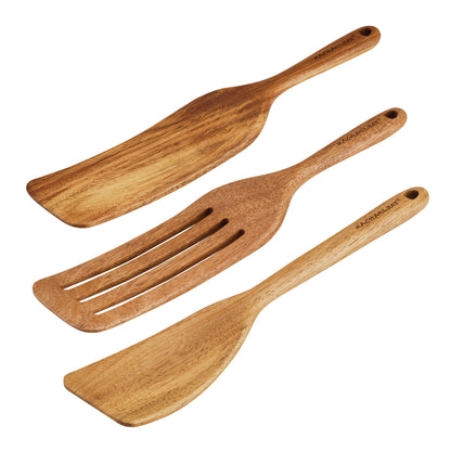 Rachael Ray Tools & Gadgets Kitchen/Cooking/Utensils Set, 3 Piece, Acacia Wood