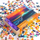 Ingooood- Jigsaw Puzzles 1000 Pieces for Adult- Tranquil Series- Island Sunset_IG-0550 Entertainment Wooden Puzzles Toys Ingooood