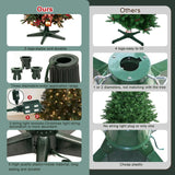 Rotating Christmas Tree Stand, 360 Degree Spinning Christmas Tree Stand for Up to a 7.5Ft, 70 Pound Artificial Christmas Tree,Adjustable Revolving Christmas tree stand for 3 trunk diameters,Dark Green Aierden