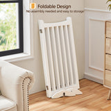 Yaheetech Dog Gate 36" H Extra Large Freestanding Pet Gate 3-Panel Wooden Dog Fence with 2 Support Feet Folding Dog Gate for Indoor, Stairs, Doorways, Halls, Kitchen Pet Barrier White, 60" L x 36" H Yaheetech