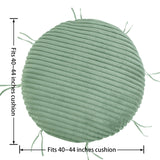 HOMBYS Fluffy Shaggy Cover for Papasan Chair Cushion, Plush Faux Fur Slipcover ONLY, (Without Cushion) Removable Soft Papasan Cushion Covers with 8 Ties, (Sage Green, 50"x50") HOMBYS