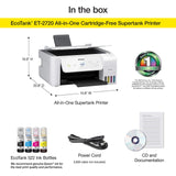 Epson EcoTank ET-2720 Wireless Color All-in-One Supertank Printer with Scanner and Copier - White Epson