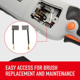 Nanoskin Black Speed 21mm Long-Throw Random Orbital Polisher - 750W, 7.5-Amp Motor, BOSCH™ Bearing Construction, Vented Flexible Backing Plate | For Automotive Paint, Glass, Metal Surfaces Detailing Nanoskin