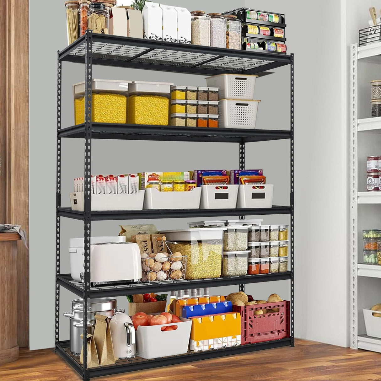 KOKEBREN Heavy Duty Storage Shelves 60x24x78 in, 2500Lbs Adjustable Metal Shelving for Garage Organization, Durable Garage Shelving Easy Assemble KOKEBREN