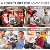 Walnut Wood Phone Docking Station with Wireless Charging, Nightstand Organizer for Men & Women, Compatible with iPhone/Samsung/Apple Watch/AirPods, Gifts for Dad, Husband, Anniversary, Birthday ACTESE