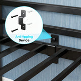 SogesGame Loft Bed with Stairs, Twin Loft Bed with Storage Drawers, Loft Bed for Kids and Teens, Space-Saving Heavy-Duty Bed Frame, No Box Spring Needed, Easy Assembly, Black SogesGame