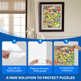Puzzle Glue Sheets for 1000-Pieces, 24pcs Puzzles Saver Sheets, Easy Peel and Stick Jigsaw Sticker Sheets, No-Clean Puzzle Glue Stickers, Gifts for Puzzles Lovers KOSTBAR