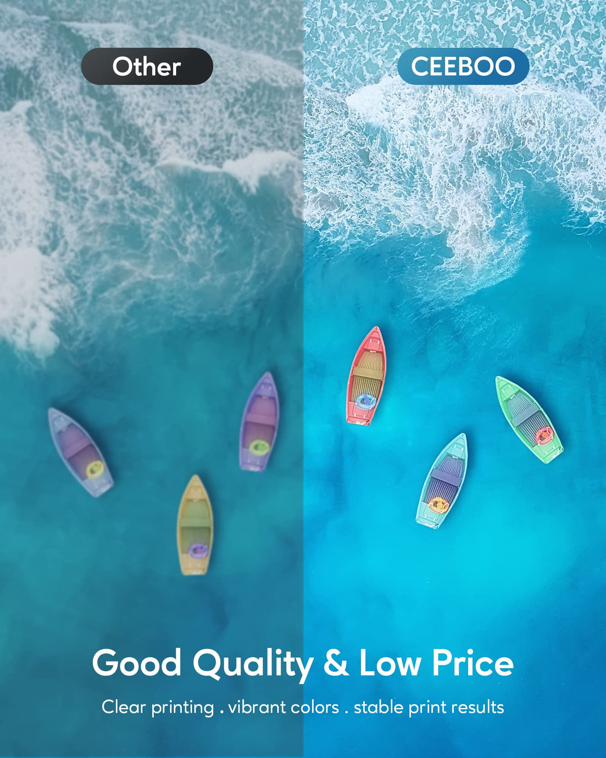 Compatible 502 Ink Bottles Replacement for Epson Compatible 502 Ink Refill Bottles ( Not Sublimation Ink ) Use for ET-2850 ET-3830 ET-3850, 4 Bottles CEEBOO