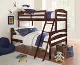DHP Brady Twin over Full Bunk Bed Frame in Espresso - Space-Saving Design for Kids and Guests DHP