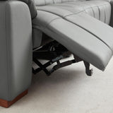 Luxury Power Reclining Motion Sectional Sofa Oversized Leather Upholstered Left Facing Recliner Sofa&Couch for Living Room, L-Shaped Power Recliner Couch W/USB Ports, Adjustable Headrest & Footrest ERYE