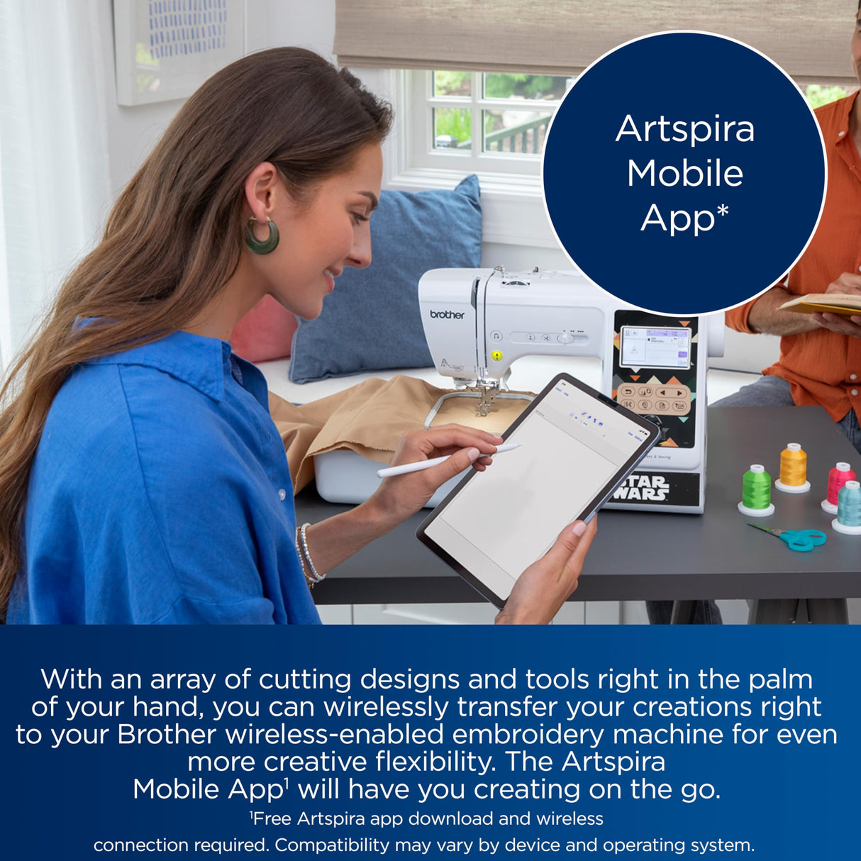 Brother LB5500S Star Wars 2-in-1 Combo Sewing & Embroidery Machine, 16.5 x 7.76 x 12.09 inches, White Brother