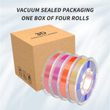 PINBALL 3D Printer Filament Bundle Tri-Colors Silk Shiny PLA Filament, Three Colors Fast Color Change Toughness Upgraded 3D Printing Filament, 1.75mm 250gX 4 Spools (2.2 lbs) PINBALL