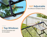 Jocisland 8x11.5x7 FT Polycarbonate Greenhouses for Outdoors, 2 Top-Opening Windows, 2 Swing Doors, Aluminum Walk-in Heavy Duty for Outdoor Use, Backyard Garden, Black Jocisland