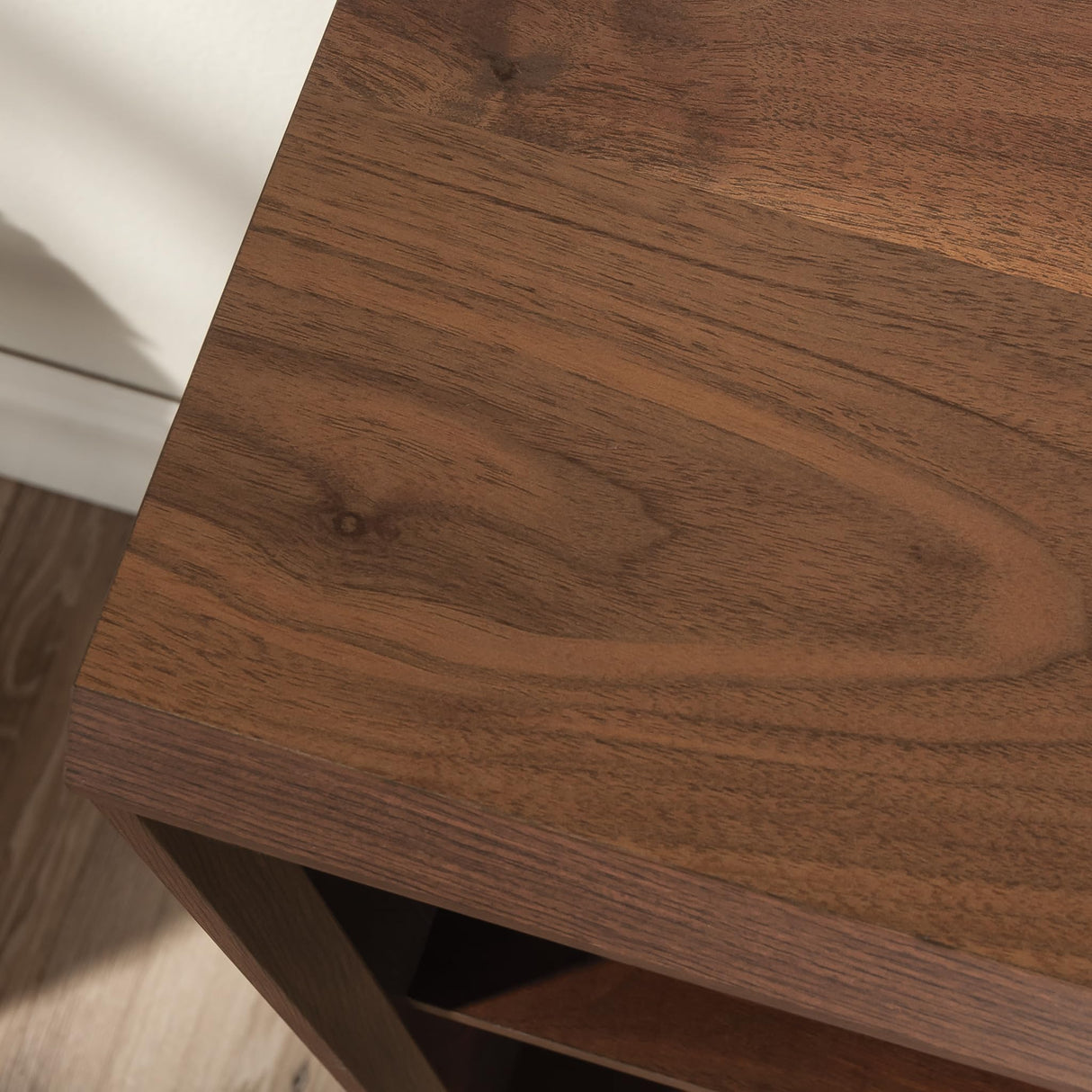 Sauder Willow Place Grand Walnut Cubby Display Bookcase Sauder