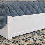 AFI Canyon Queen Farmhouse Solid Wood Platform Bed with Footboard & Twin XL Trundle, White AFI