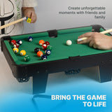 Mini Pool Table for Kids and Adults – 20-Inch Small Pool Table, Mini Billiards Table for Family Game Nights - Simple Assembly Required Queensell