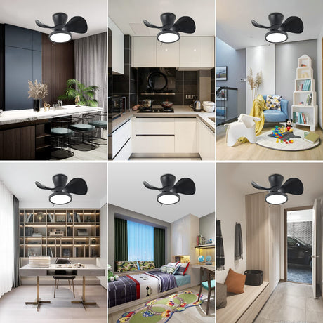 ocioc Quiet Ceiling Fan with LED Light 22 inch Large Air Volume Remote Control for Kitchen Bedroom Dining Room Patio ocioc