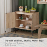 Yechen Set of 3 Rattan Cabinet, Sideboard Storage Cabinet with Handmade Natural Rattan Doors, Buffet Cabinet, Cane Credenza for Living Room, Dining Room, Entryway, Kitchen, Yechen