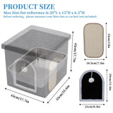 Cat Litter Box Enclosure Furniture, Foldable Hidden litter box with Mesh Storage Bag, Litter box furniture with Waterproof Inside, Easy Clean, Odor Control, Easy Assembly - 21.6”L x 17.7”D x 17.7”H Shikha