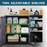 MIIIKO Metal Storage Cabinet, Base Cabinets 2 Door, Steel Storage Cabinets with Locking Doors and Shelves for Garage, Kithen, Home Office and Classroom MIIIKO