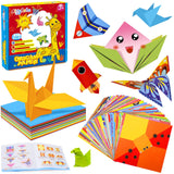 Aigybobo Origami Paper Set, 308PCS Kids Craft Paper Kit with Instructional Book for Girls Age 6,7,8,9,10,11,12, Art Projects Supplies for School Class Craft Lessons- Christmas Gifts for Boys&Girls Aigybobo