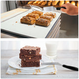 Small Spatula Professional Mini Serving Spatula, 2 Pieces Stainless Steel Metal Spatulas Set, Cutter and Serve Turner for Kitchen, Flipping or Cooking for Brownie, Cookie, Lasagna, Pancakes or Cake RCMo