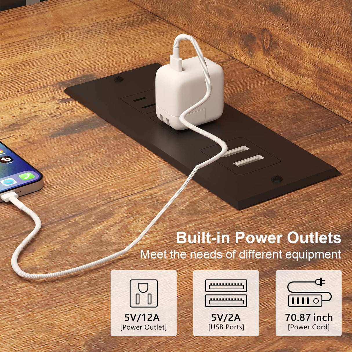 MUTUN Corner TV Stand with Power Outlet, Corner TV Stand for 32 43 50 55 60 Inch TV, Corner Entertainment Center, Industrial TV Console Table for Living Room Bedroom, 55 Inch, Rustic Brown MUTUN