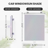 No Drilling Retractable Roller Window Shades W/3 Suction Cups, Black Blackout Blind Shade Temporary Cover Curtain for Home Bedroom Car (23.62" L×15.75" W, Laser Pattern) WoodArtSupply