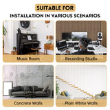 Ritollo Wood Panels for Wall and Ceiling, 94.5"×11" Wall Panels for Interior Wall Decor, 3D Wood Slat Wall Panel/Fluted Sound Absorbing Panel - RITOLLO