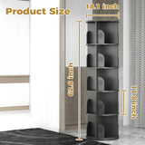 Hestiasko 5 Tier Rotating Bookshelf, 360 Rotating Bookcase, Spinning Bookshelf Tower for Kids & Adults, Corner Bookshelf for Small Space, Revolving Bookcase for Bedroom, Living Room, Black Hestiasko