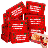 Tenceur 12 Pack Christmas Gift Boxes with Lid for Operation Christmas Shoebox 13 x 7.48 x 3.94 Inches Xmas Cardboard Storage Box for Gifts Presents Wrapping Party Favor Supplies Tenceur
