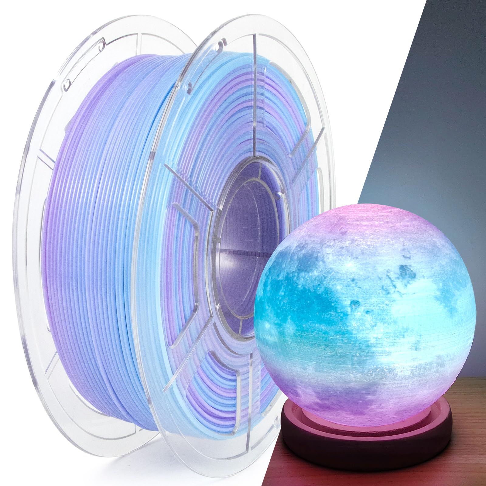 IEMAI PETG Filament 1.75mm, High-Speed 3D Printer Filament for 30-600mm/s Fast Printing, Color Change Blue to Purple Gradient Filament, Translucent PETG Filament 1kg(2.2lbs) Spool - WoodArtSupply