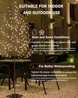 Tybeeu Lighted Cherry Blossom Tree Set 4ft, 5ft and 6ft with 144/184/240 Warm White LED Lights for Holiday Decor - Dimmable, UL Certified, Waterproof - Ideal for Indoor and Outdoor Decoration TYBEEU