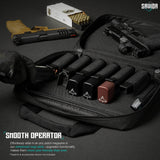 Savior Equipment Specialist Series Tactical Double Scoped Handgun Firearm Case Pistol Bag for Outdoor Hunting Shooting Range, Lockable Compartment, Additional Magazine Storage Slots Savior Equipment