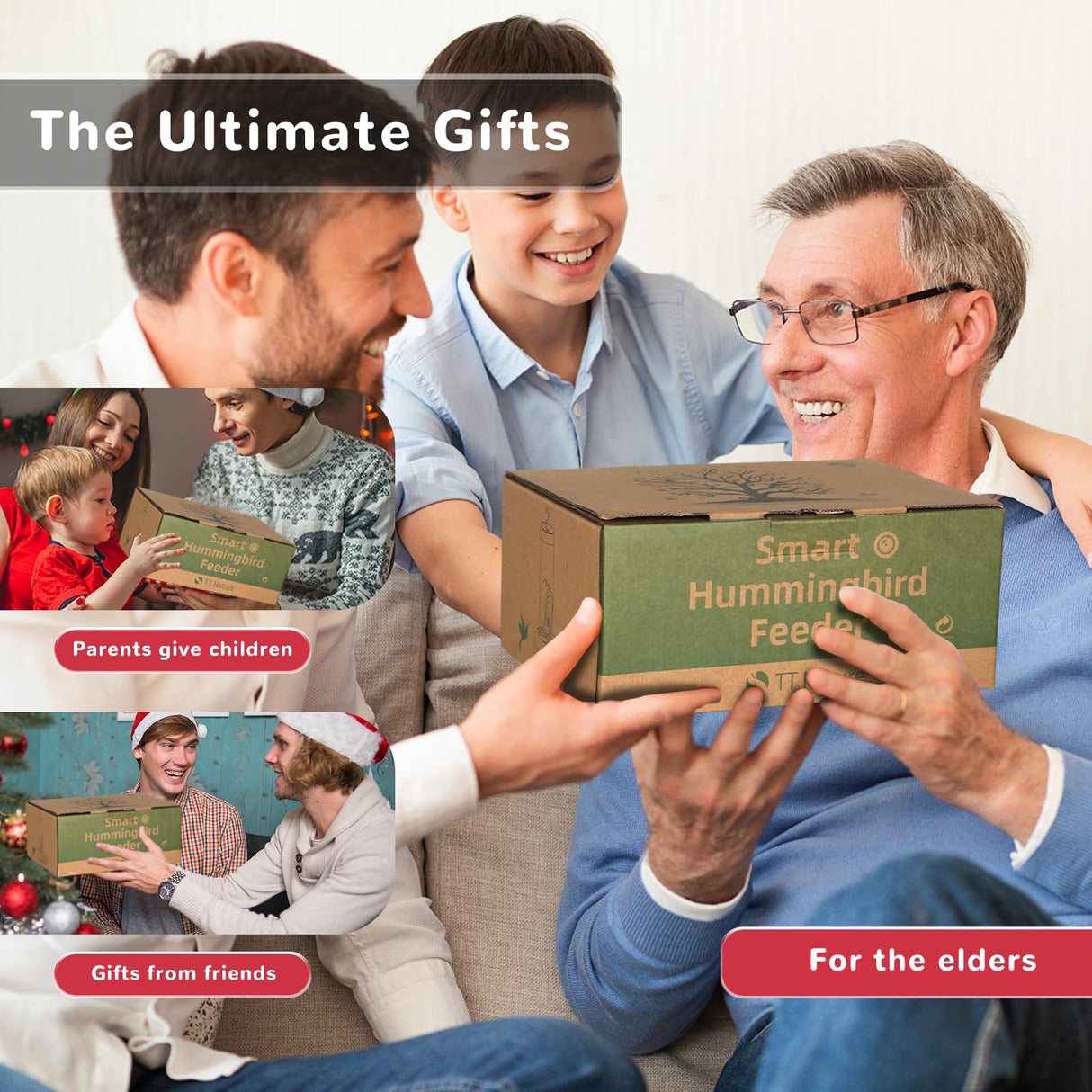 Smart Hummingbird Feeder with Camera, Outdoors Bird Feeder Camera Solar Powered, AI Identify Bird Species and Cloud Storage, HD Auto Capture Bird TT Nature