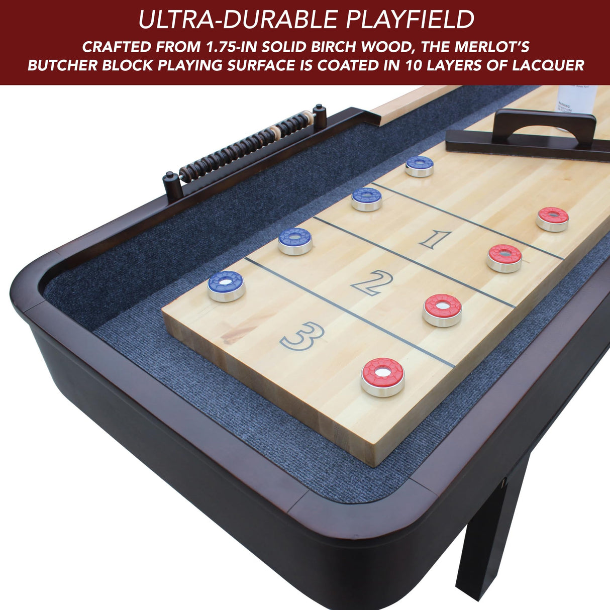 Merlot 12' Shuffleboard Table - Espresso Hathaway