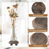 Yalikop 2 Pieces Wood Risers for Decor Farmhouse Wood Riser Rustic Pedestal Wood Pedestal Mini Riser Stand for Tiered Serving Stands Farmhouse Cake Food Plant Display Decor Yalikop