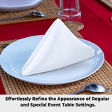 Urban Villa (Set of 12, 20x20 Inches) White Cloth Napkins, 100% Cotton Dinner Napkins, Reusable, Washable Everyday Use Oversized Cloth Napkins with Mitered Corners, Hemmed Dinner Napkins Urban Villa