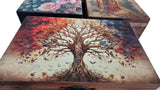 RK Collections Spiritual Tree of Life Wooden Jewelry Box for Keepsake | Trinket Box Case/Holder for Home Decor Gifts | 6.5" x 4.3" x 2.3". (7TOLS) RK Collections