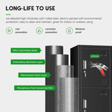 INTERGREAT Metal Locker for Employees with 4 Doors,72" Black Steel Locker Storage Cabinet with 4 Tiers,Tall School Lockers for Home Office,Gym INTERGREAT