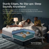 DCOOLAULTRA 12 Inch Full Mattress,Medium Firm Hybrid with Memory Foam& Individually Wrapped Pocket Coils for Support,CertiPUR-US Certified,Fiberglass-Free DCOOLAULTRA