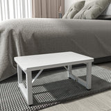 SZLHANJZ Step Stool, Small Step Stool for Adults, Wood and Metal Foot Stool, One Stepping Stool for Bedside Sofa Side, 400 LBS Load Heavy Duty Step, White SZLHANJZ